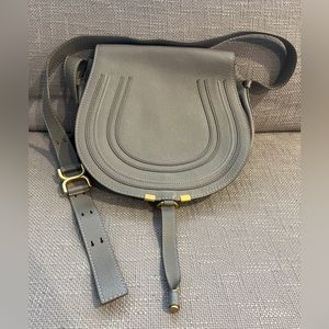 Chloe Marcie medium gray saddle bag